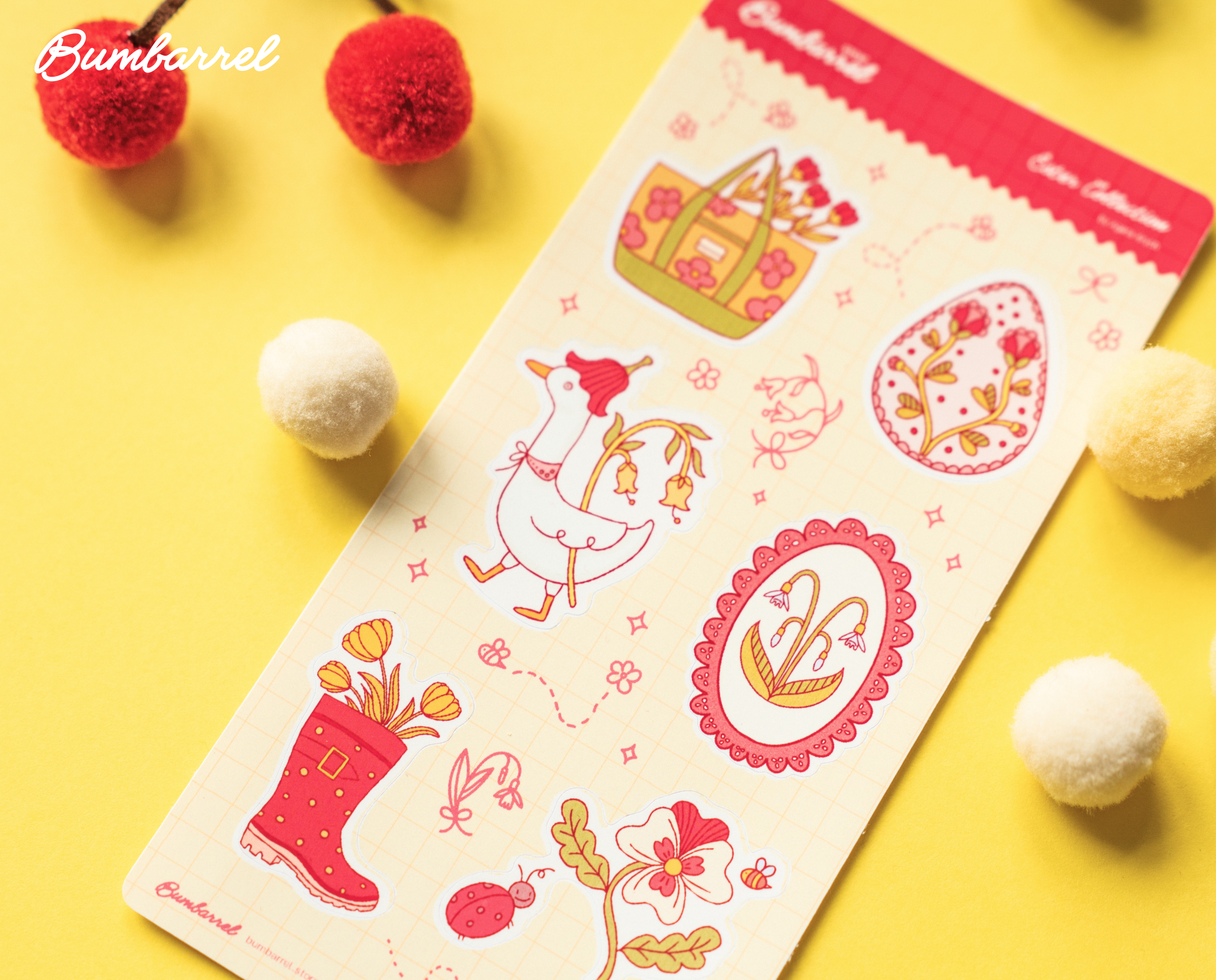 Spring Easter Folk Sticker Sheet Vol 3. | Colorful Planner Stickers