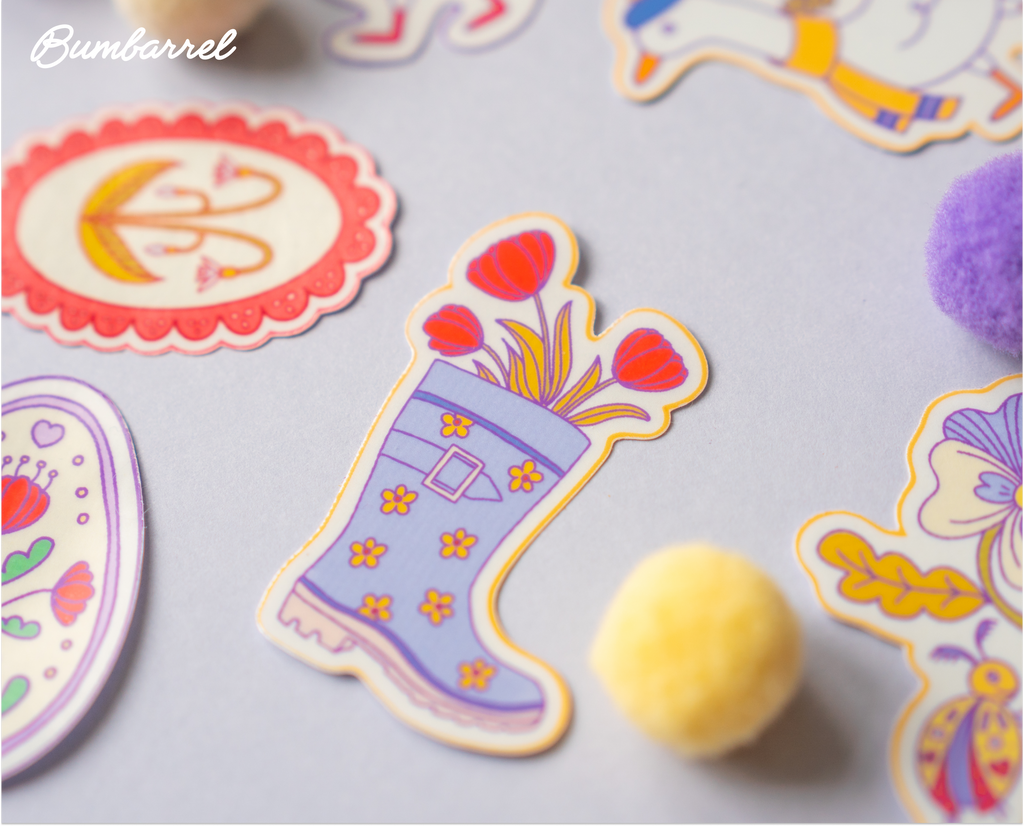 The Easter stickers bundle | 18 Hand-Drawn Stickers, Complete Collection Vol. 1-3