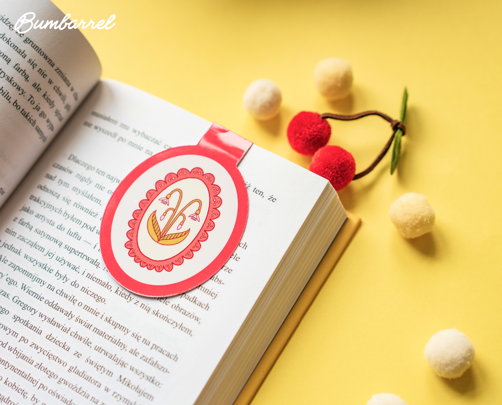 Snowdrop Frame Bookmark | Hand-Painted Art