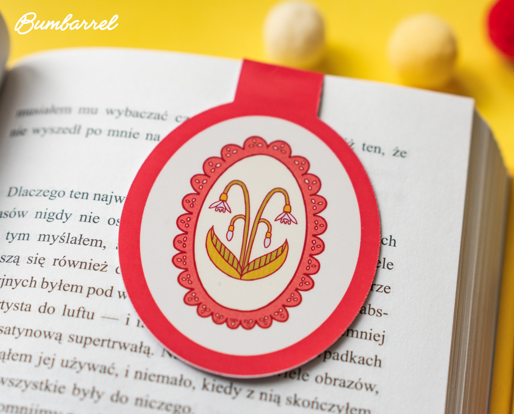 Snowdrop Frame Bookmark | Hand-Painted Art