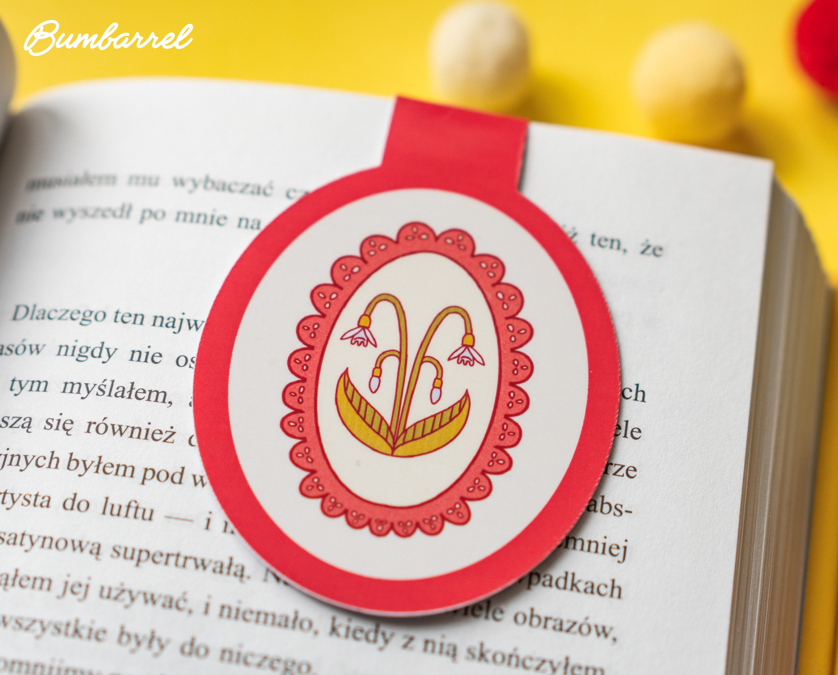 Snowdrop Frame Bookmark | Hand-Painted Art