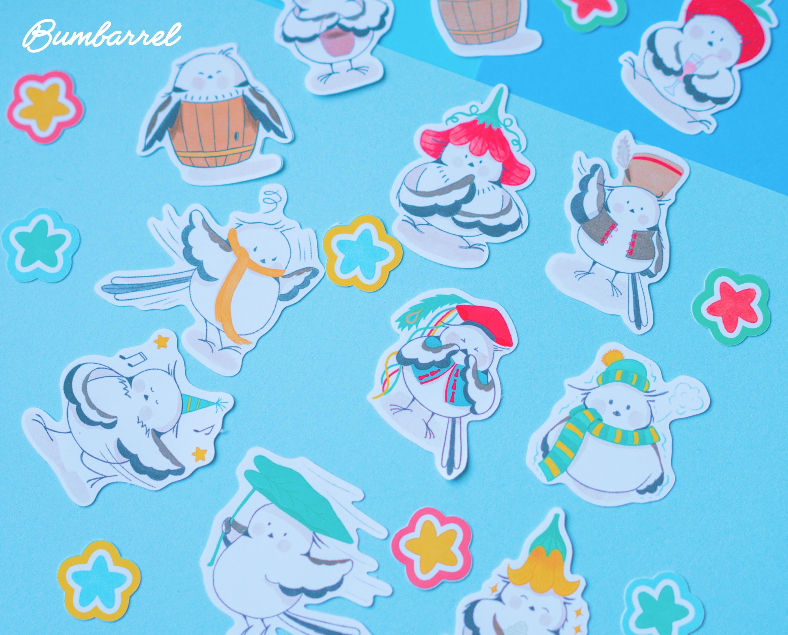 The Bumbarrel bundle | 19 Hand-Drawn Stickers, Complete Mascot Collection Vol. 1-3