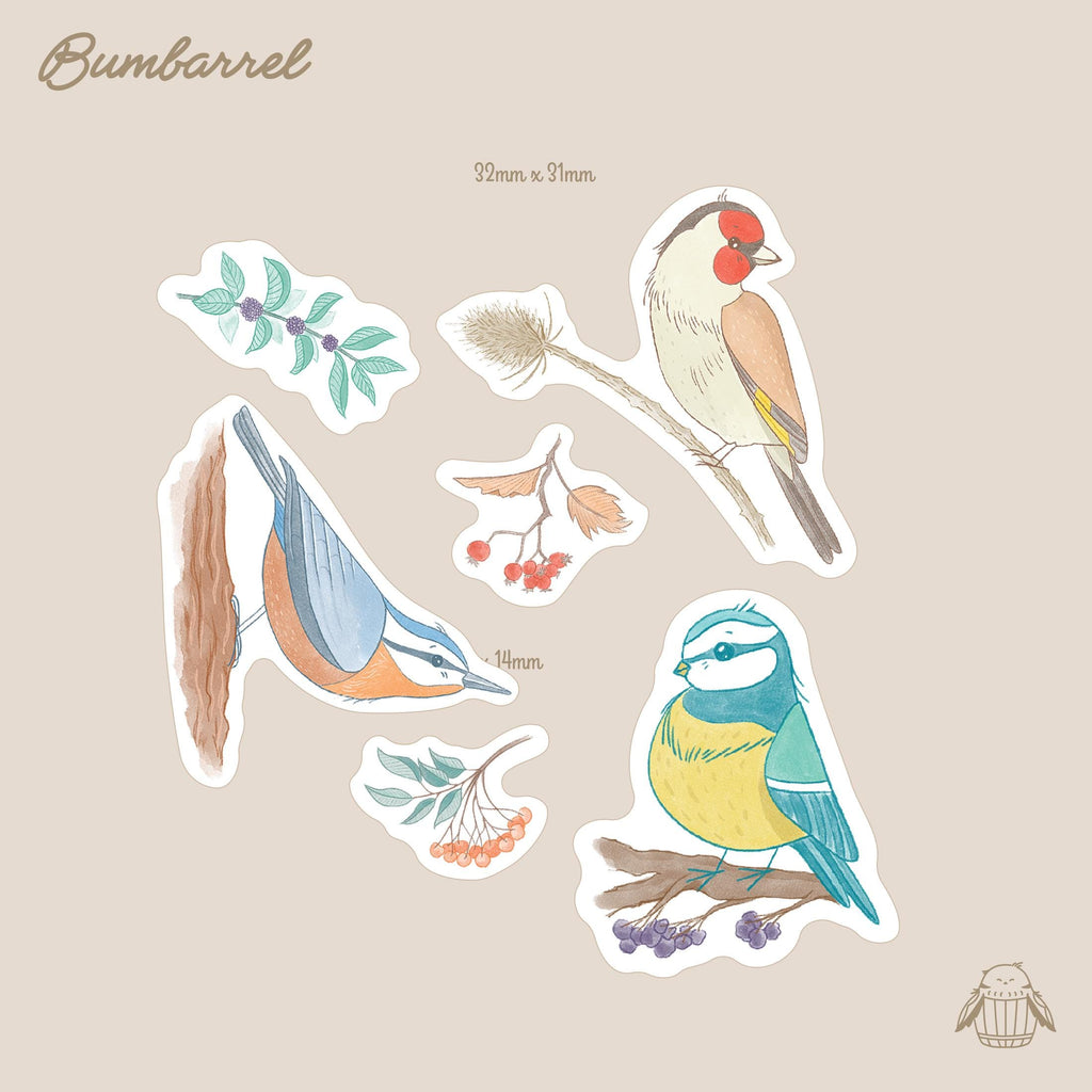 The Bird Watching Journal Stickers Sheet
