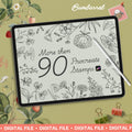 Birth Flowers Procreate Stamps: Hand-drawn Floral Designs