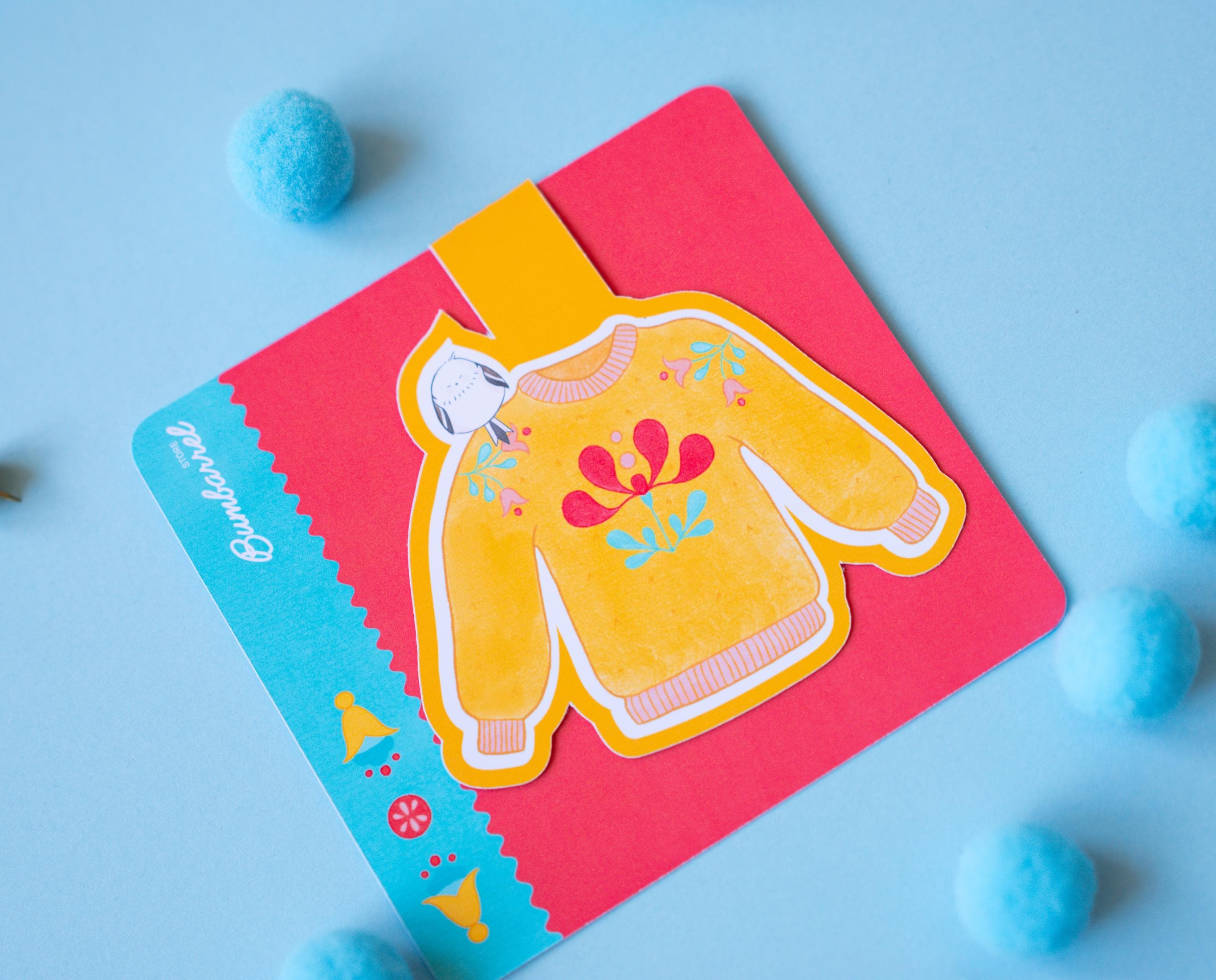Hand-Painted Bookmarks Trio | Sweater, Skates, Teapot Designs