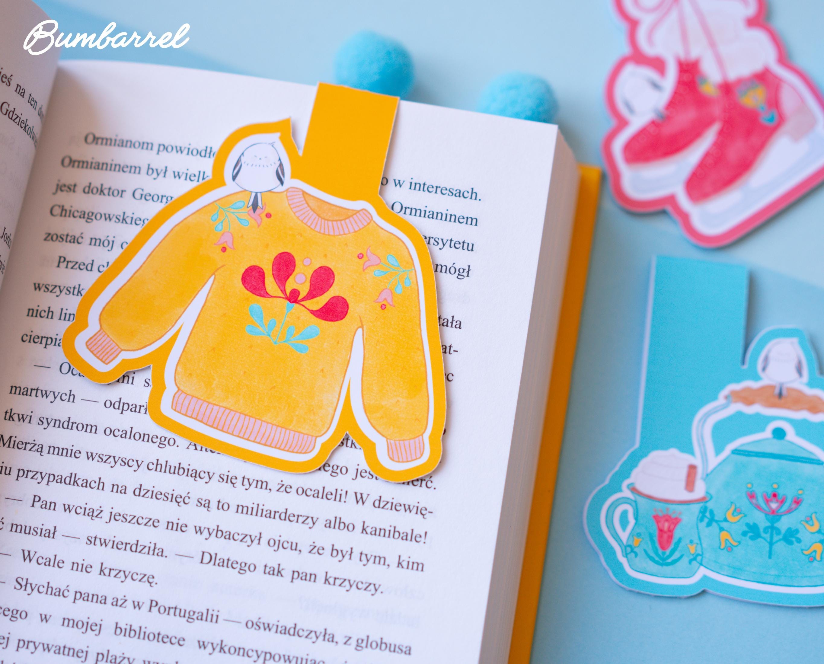 Hand-Painted Cozy Bookmark