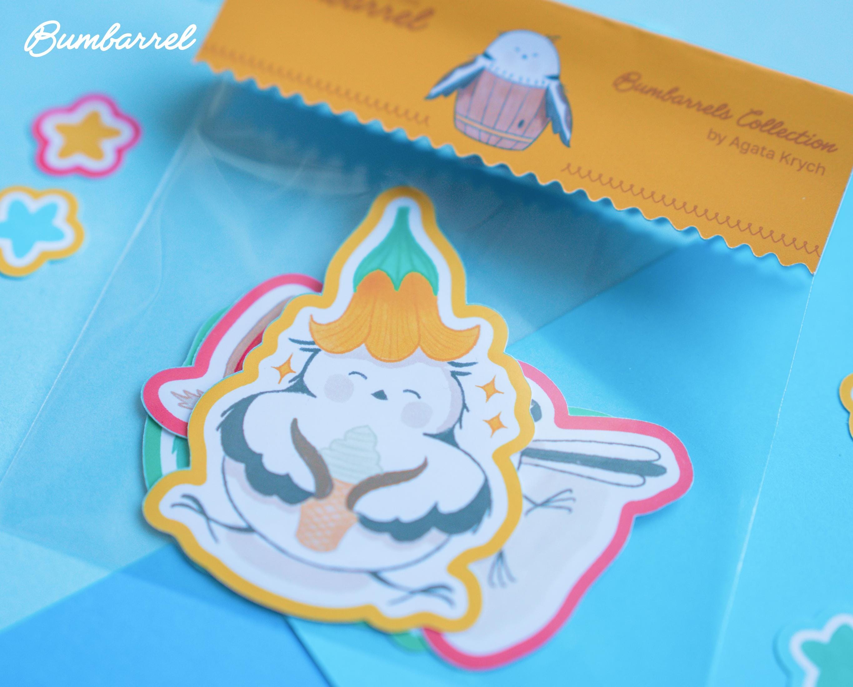 Three Bird Large Die-Cut Stickers Set